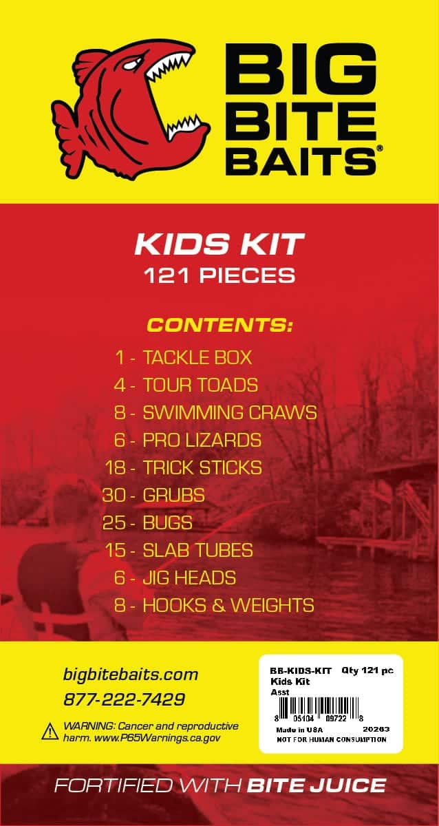 Big Bite Baits Kids Assorted Plastics Kit